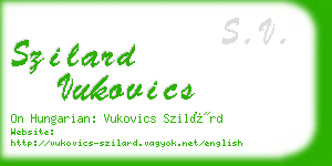 szilard vukovics business card